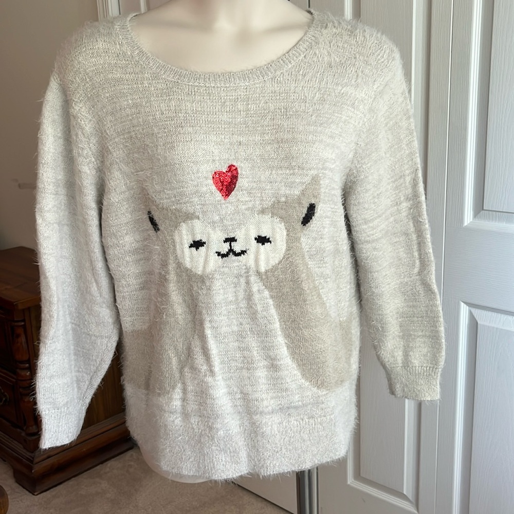 Black Rivet Kissing Llama Sweater XL